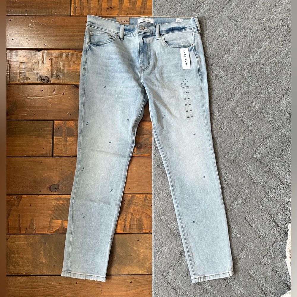 PacSun Eco Comfort Stretch Indigo Skinny Jeans NEW w/ tags 32x30